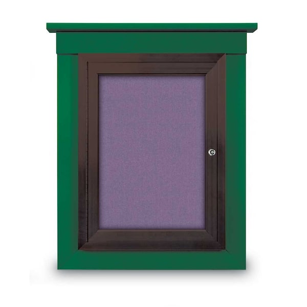 60"x48" 2-Door Enclosed Letterboard, Burgundy/Cherry